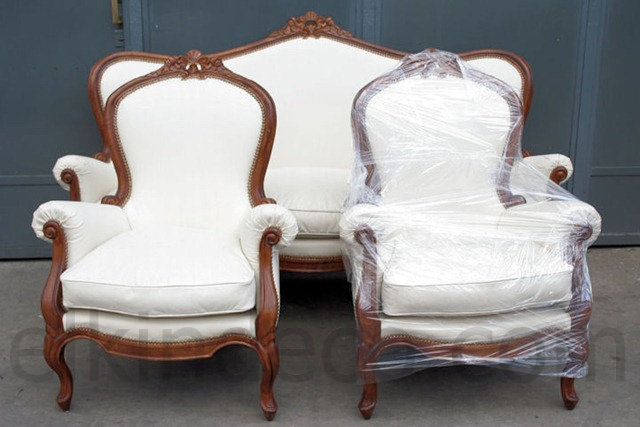 Juego De Living Estilo Colonial Sofa Sillones