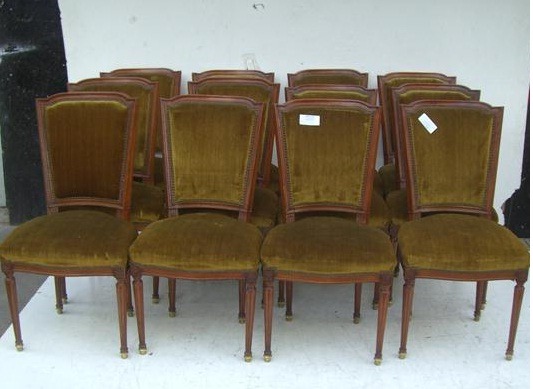 Juego De 12 Sillas Francesas Luis XVI Antiguas