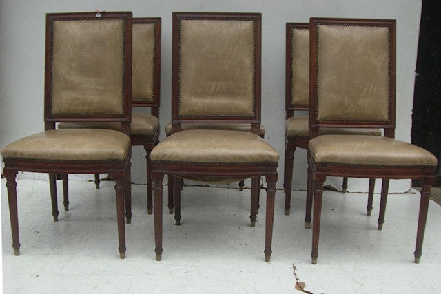 Juego De 6 Sillas Estilo Frances Luis XVI Antiguas