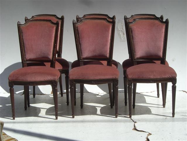 Magnifico Juego De 6 Sillas Estilo Frances Luis XVI