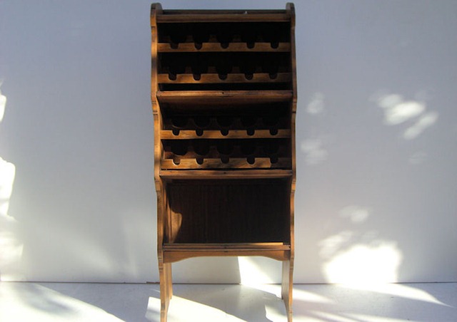 Espectacular Vinera De Madera Antigua