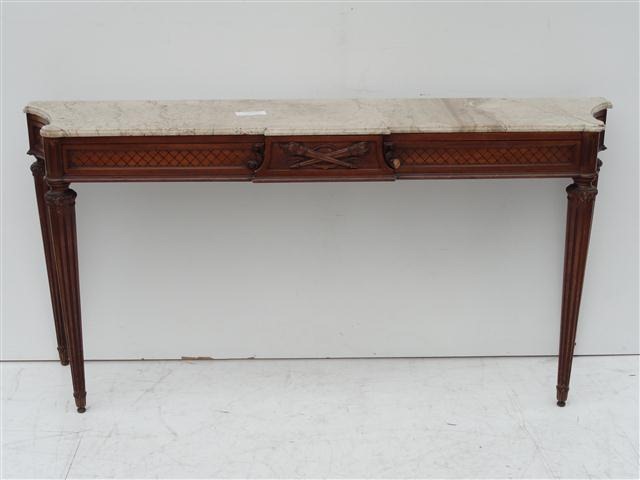 Consola Estilo Frances Luis Xvi Con Marmol