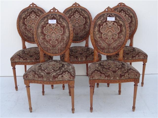 juego De 6 Sillas Estilo Frances Luis XVI Medallon