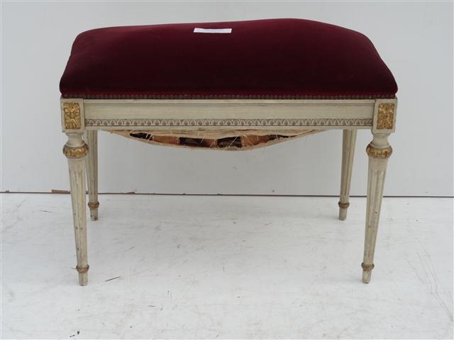 Banqueta Estilo Frances Luis XVI Patinada