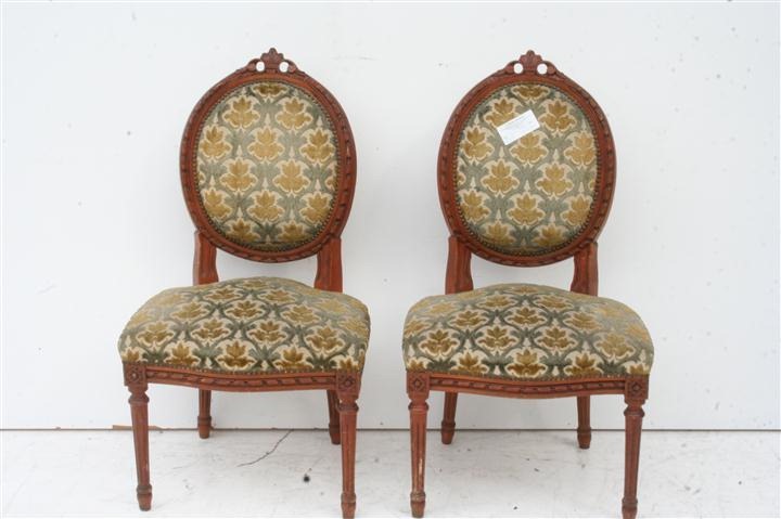 Par De Sillas Estilo Frances Luis Xvi Antiguas