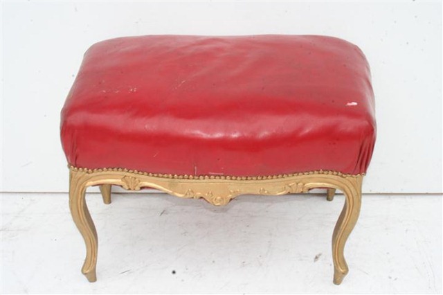 Banqueta Estilo Frances Luis XV Dorada