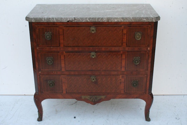 Comoda Francesa Luis XV Con Marmol De Sala