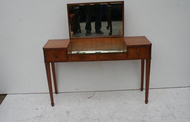 Toilette Art Deco Antiguo Con Espejo