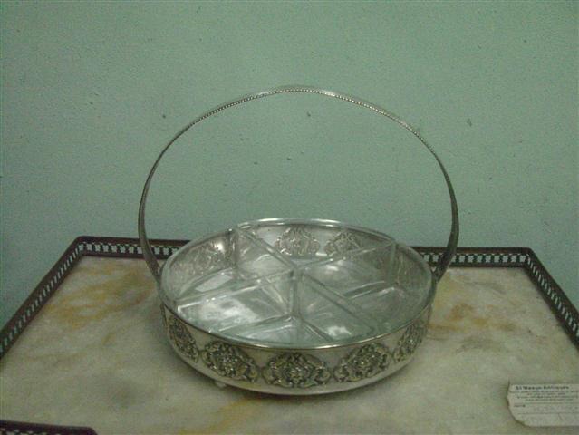 Canasta Copetinera De Metal Antigua