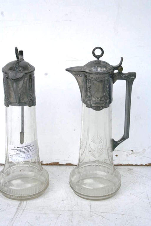 Par De Garrafas Art Noveau Antiguas