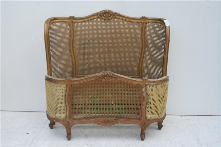 Cama Estilo Frances Luis XV Esterillada