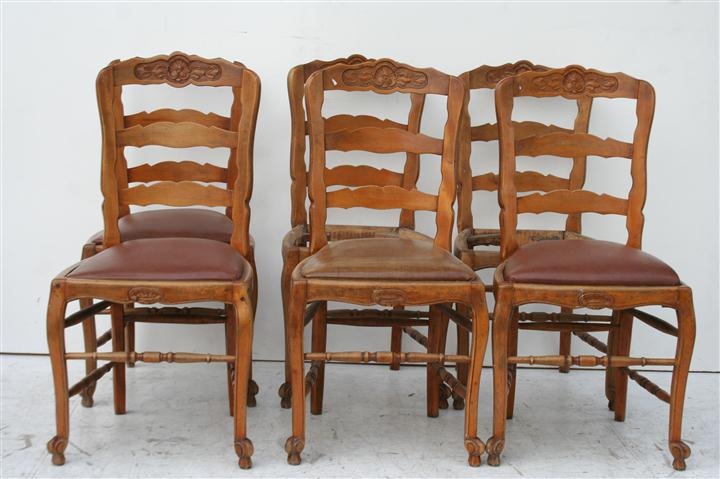 Juego De 6 Sillas Estilo Provenzal Tapizadas