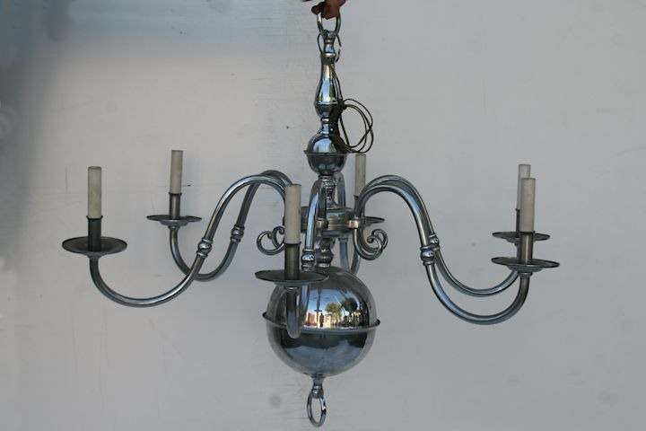 Ara&ntilde;a Holandesa De Bronce Plateada De 6 Luces