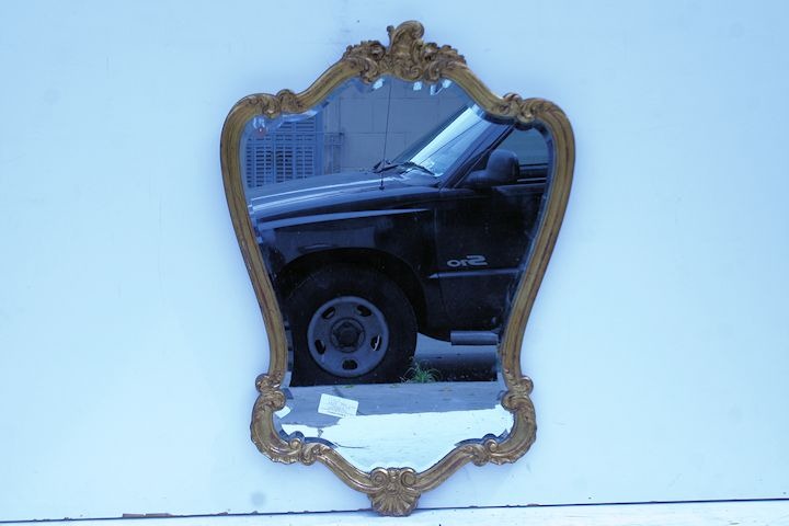 Espejo Estilo Frances Dorado Con El Vidrio Biselado