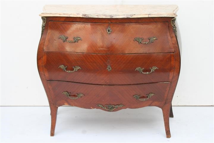 Comoda Francesa Luis Xv Barroca Con Marmol