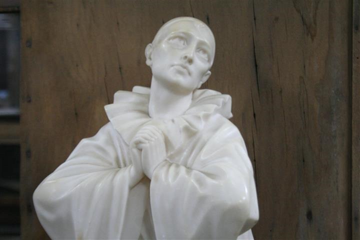 Figura De Alabastro Motivo Arlequin
