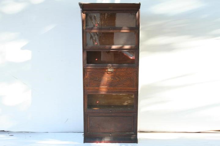 Biblioteca Fichero Thompson De Roble Con Secreter