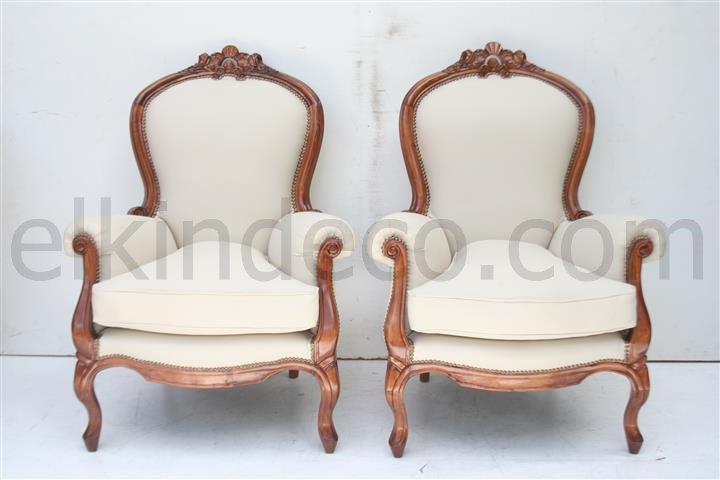 Par De Sillones Estilo Colonial Ingles De 1 Cuerpo