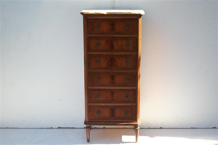 Petit Chiffonier Estilo Frances Luis Xvi Con Marmol