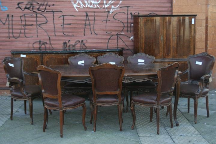 Juego Comedor 6 Sillas + Mesa + Aparador + Sillones Luis Xv
