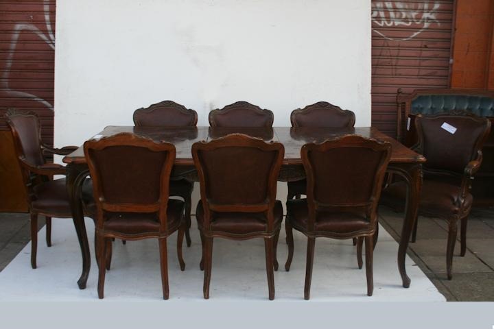 Juego Comedor 6 Sillas + 2 sillones + Mesa Frances Luis XV