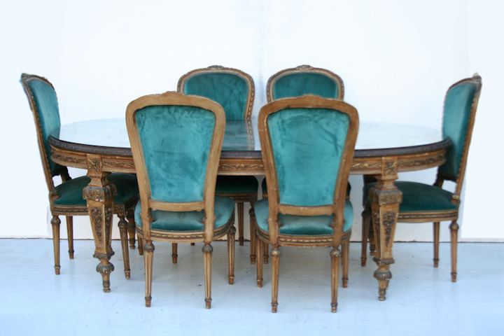 Juego De Comedor 6 Sillas + Mesa Estilo Frances