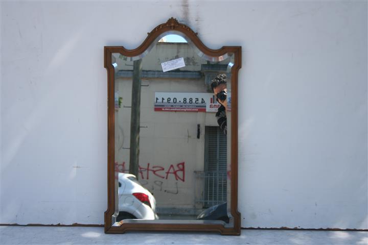 Espejo Antiguo De Estilo Vidrio Biselado
