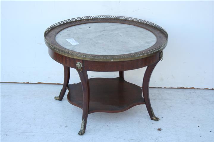 Mesa De Sala Frances Luis Xv Doble Plano Bronceria Y Marmol