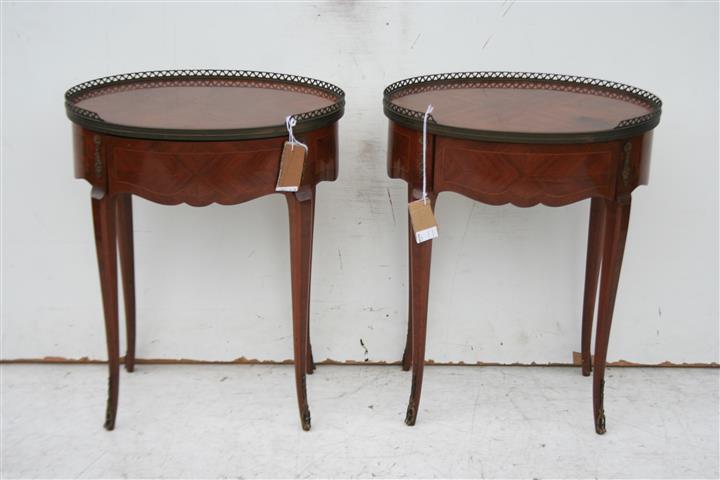 Par De Mesas De Sala Living Estilo Frances Cajones Bronce