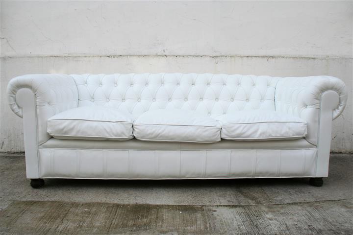 Sillon Chester Sofa Chesterfiled 3 Cuerpos Cuero Vacuno
