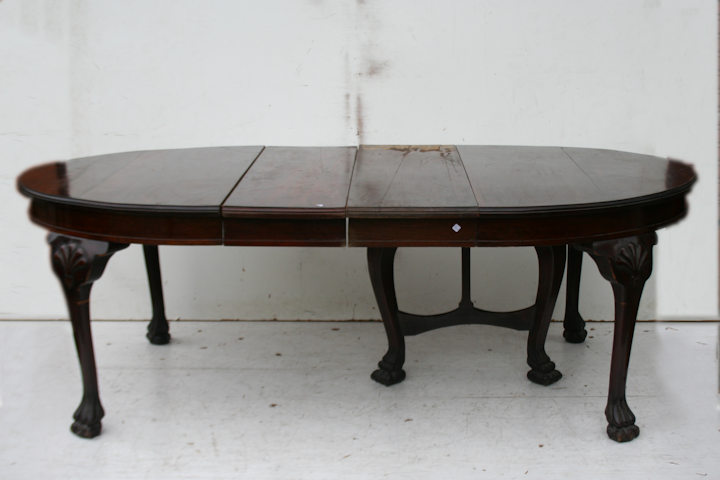 Mesa De Comedor Estilo Ingles Chippendale Con Tablas Y Lira