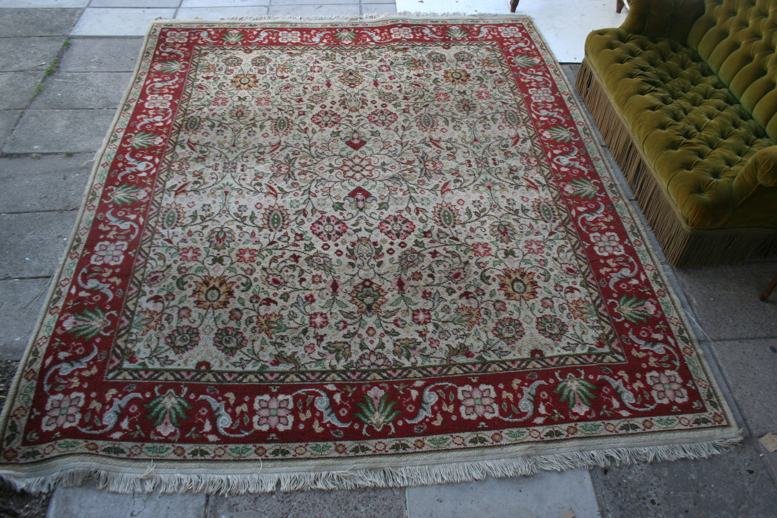 Antigua Alfombra De Lana 3.00M X 2.45M