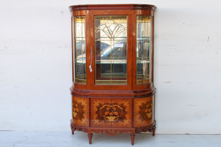 Vitrina Estilo Frances Luis Xvi Vidrios Curvos
