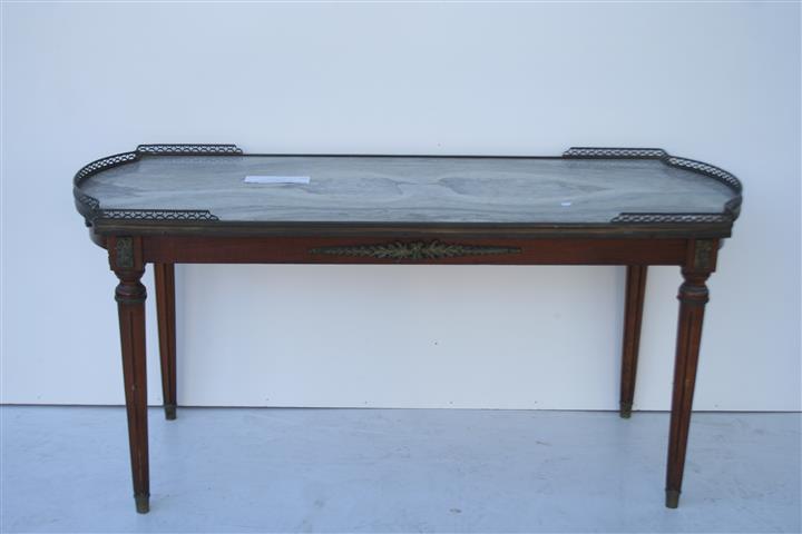 Mesa Ratona Estilo Frances Luis Xvi Con Marmol y BRONCERIA