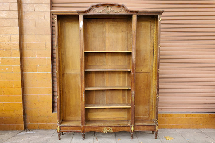 Biblioteca Francés Luis Xvi Con Molduras Bronce