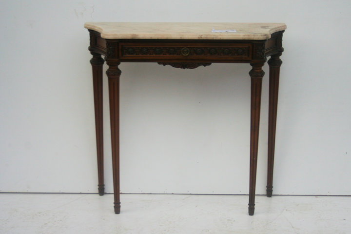 Consola Estilo Frances Luis Xvi Con Marmol Cajones