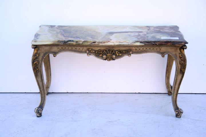 Mesa Ratona Estilo Frances Luis Xv Con Marmol