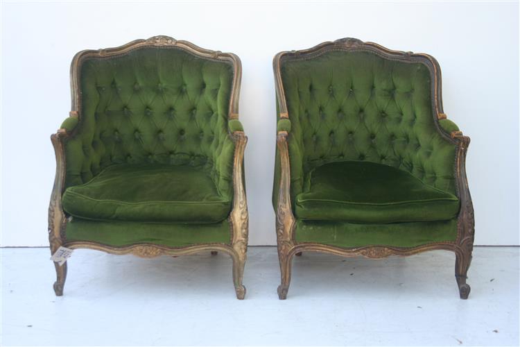 Par De Sillones Estilo Frances Luis Xv Patinados