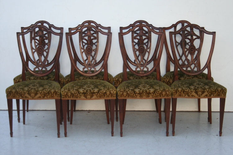 Juego De 8 Sillas De Estilo Ingles De Madera