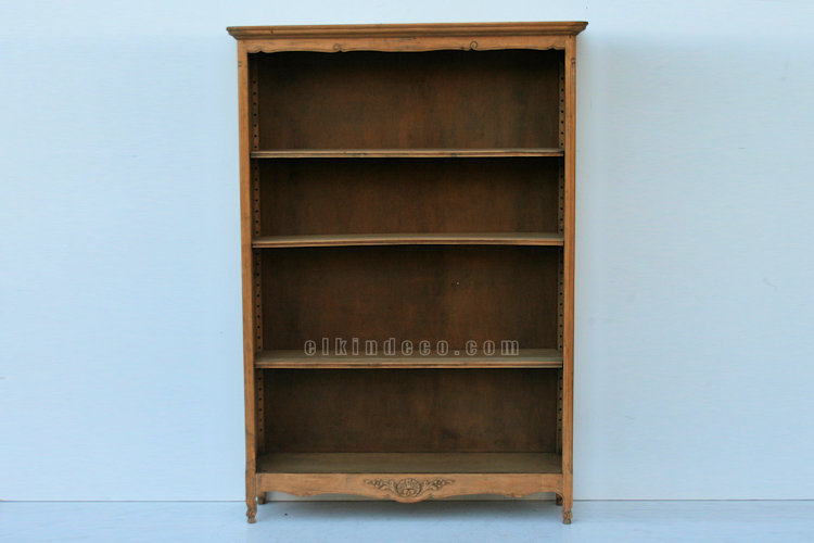 Biblioteca Estante Estilo Provenzal De Madera Lavada A Nuevo