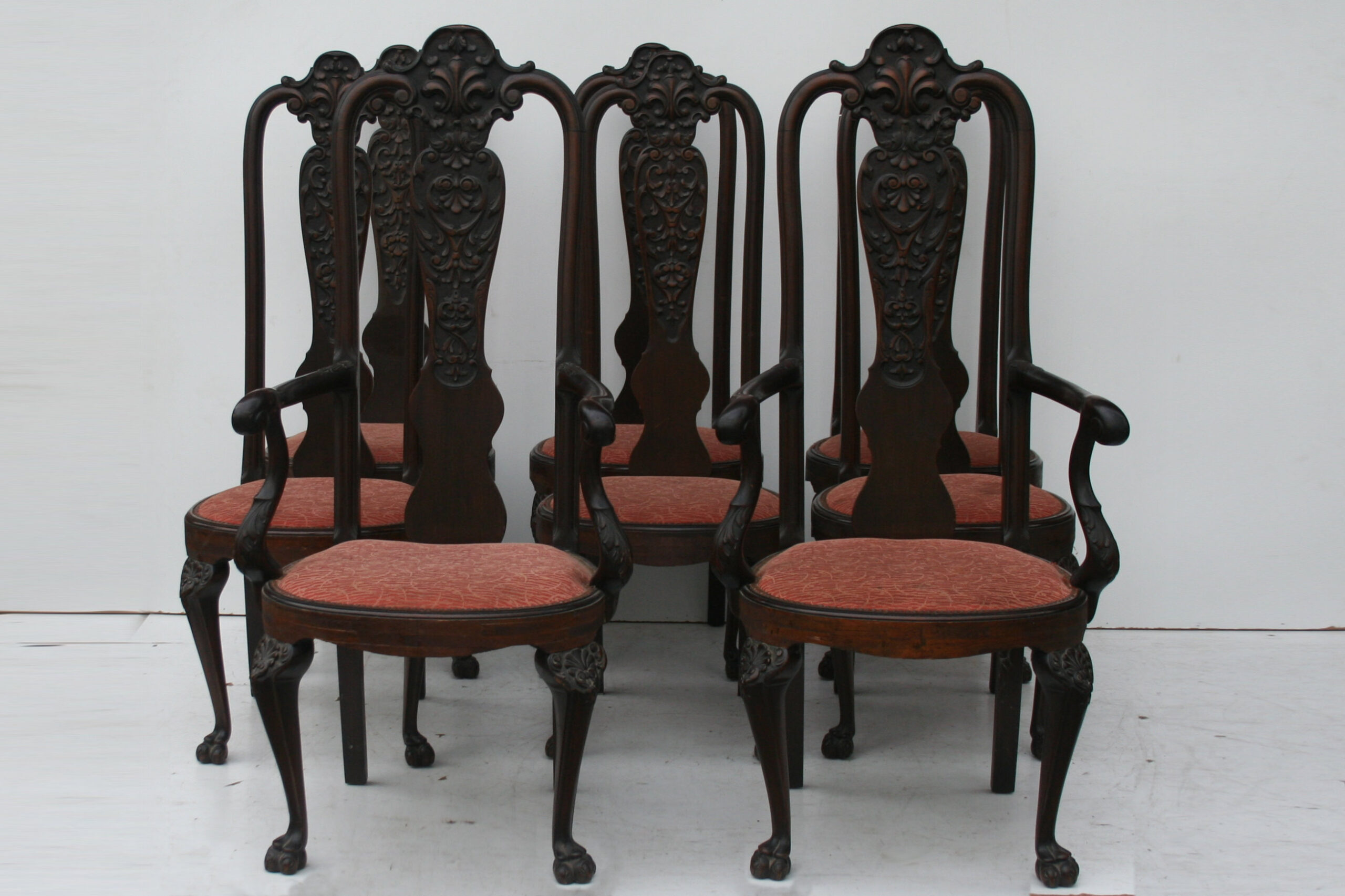 Juego De Comedor Ingles Chippendale 6 Sillas 2 Sillones