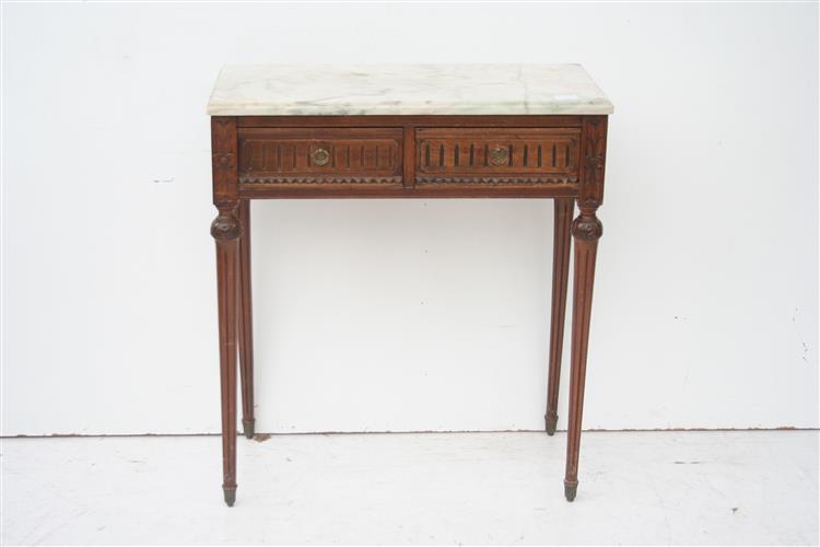 Consola Estilo Frances Luis Xvi Con Marmol Cajones