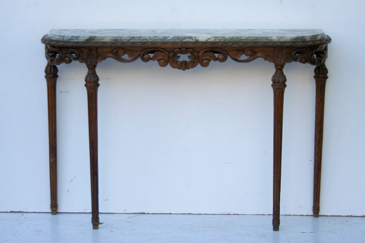 Consola Estilo Frances Luis Xvi Con Marmol