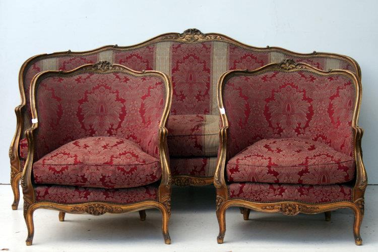 Juego De Living Frances Luis Xv Sofa Sillones