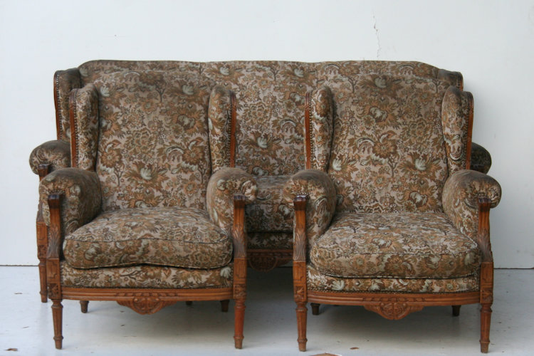 Juego De Living Frances Luis Xvi Sofa Sillones