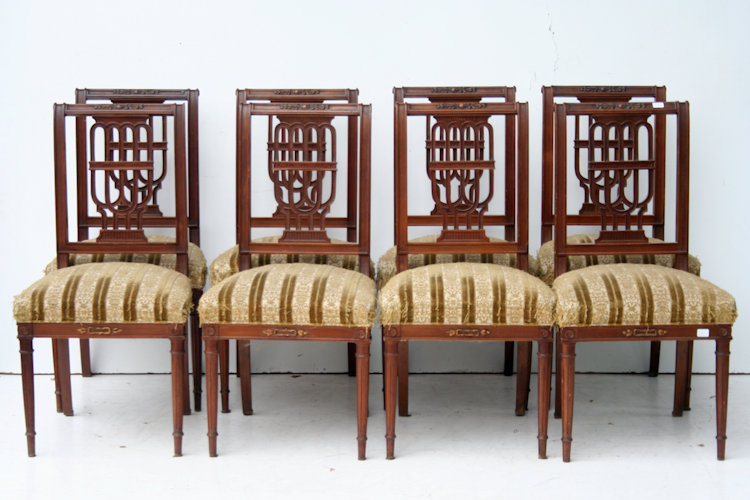 Juego De 8 Sillas Estilo Inglés De Comedor