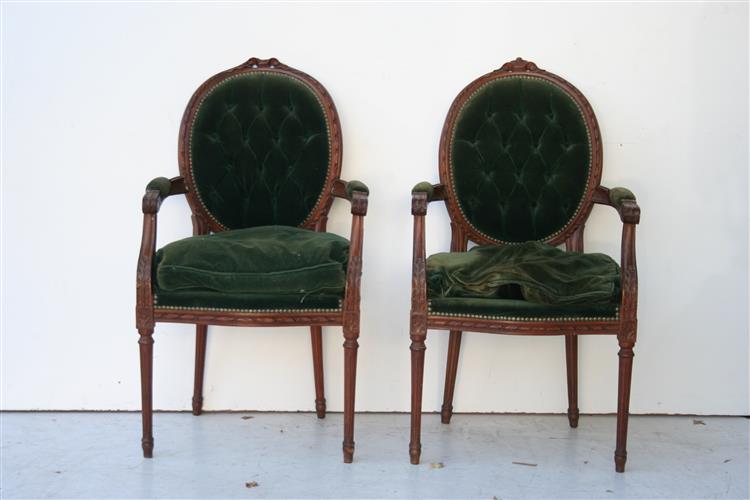 Par De Sillones Estilo Frances Luis XVI Medallon | El_kin