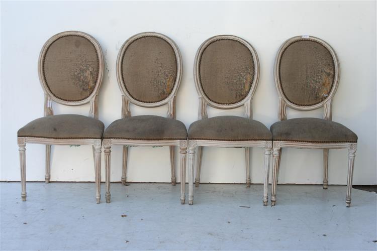 Juego De 4 Sillas Estilo Frances Luis XVI Oval
