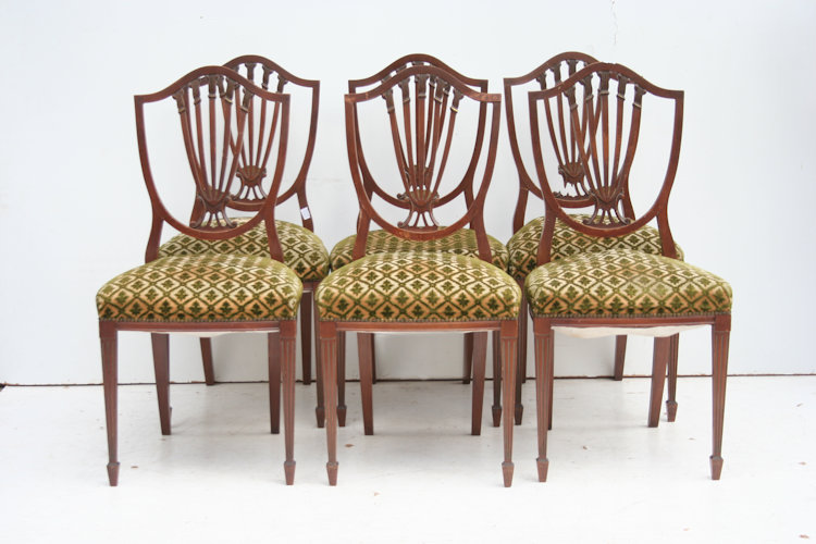 Juego De 6 Sillas De Estilo Ingles con palmeta
