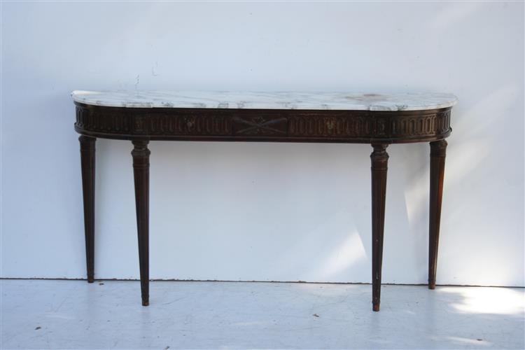 Consola Estilo Frances Luis Xvi Con Marmol Cajones